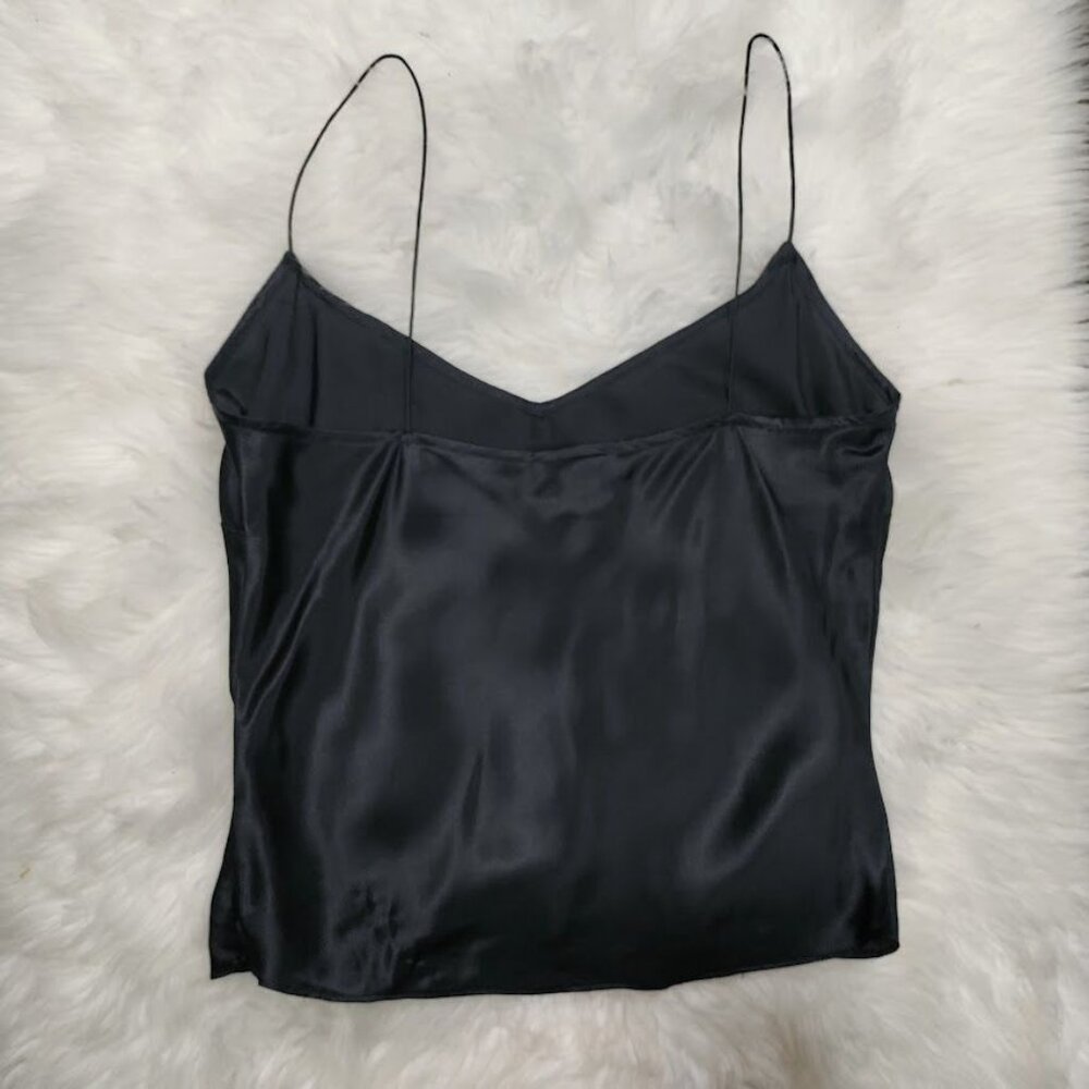 Massimo Black Elegant Layering Piece Sleek Versatile Silk Camisole Top Size P - Picture 4 of 11